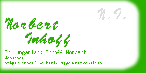 norbert inhoff business card